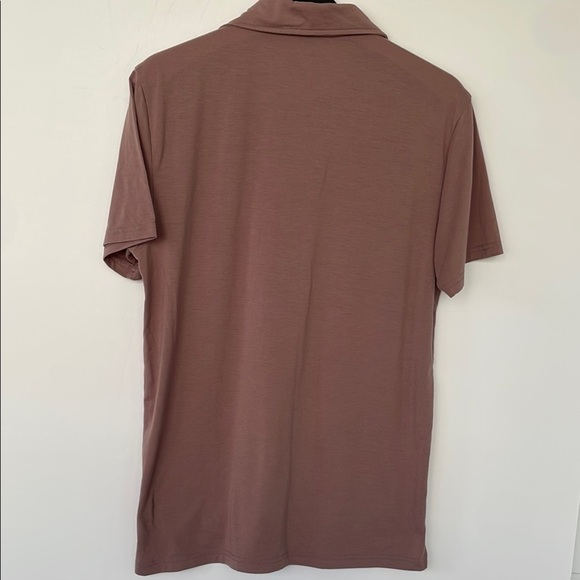 Fresh Clean Threads Pink Mauve Brown Polo Shirt Classic Collar Short Sleeves M - Picture 7 of 14